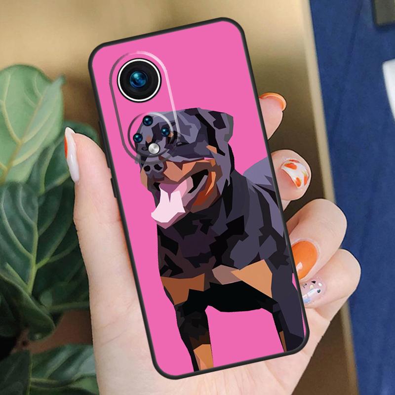 Cute Rottweiler Dog Case For Honor 90 50 70 Lite X9b X9a X8b X8a X8 X9 X9c Honor 200 Pro Magic 5 6 7 Lite Cover