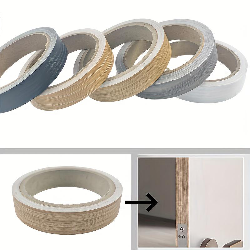1Roll 10m PVC Self-Adhesive Wood Grain Border Tape (0.787inch X 393.7inch), Cabinet Surface Protector Tape, Wall Repair