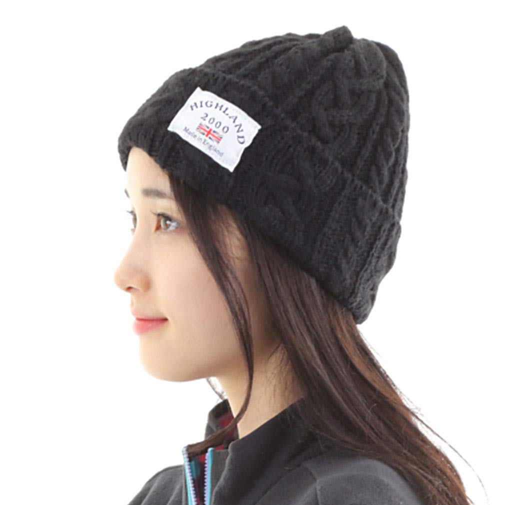 Knit hat Alpaca material [Highland 2000] 80% (Free size, Khaki)