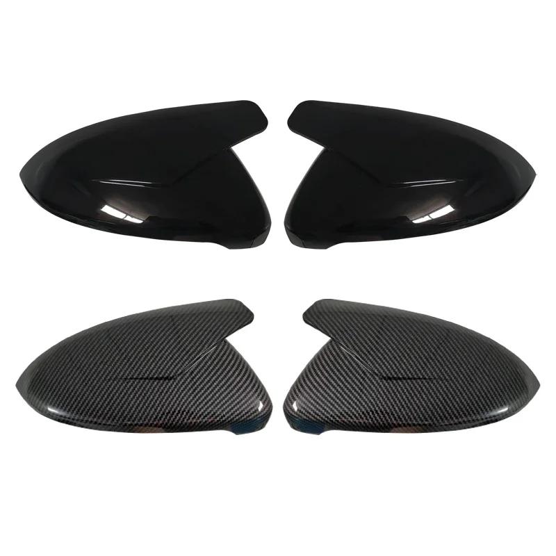 Seiten-Rückspiegelabdeckungen Blinker für VW Golf 7 MK7 7.5 GTI für Touran 2013-2020 Helles Schwarzes Spiegelgehäuse Autozubehör