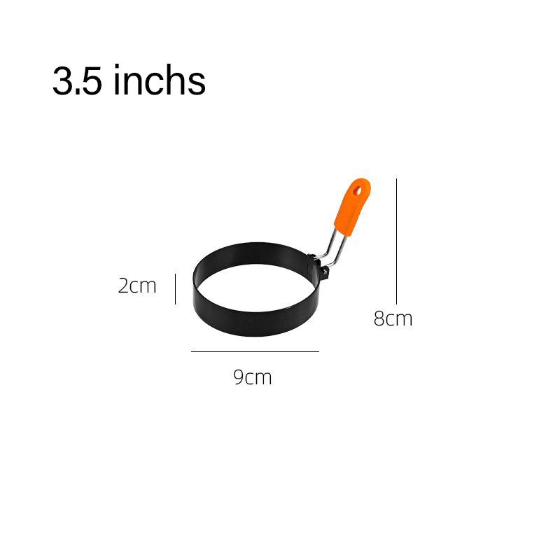 Non-Stick Stainless Steel Fried Egg Ring with Silicone Handle Scrambled Eggs Shaper Mold for Perfect Fried Eggs JDGJ009