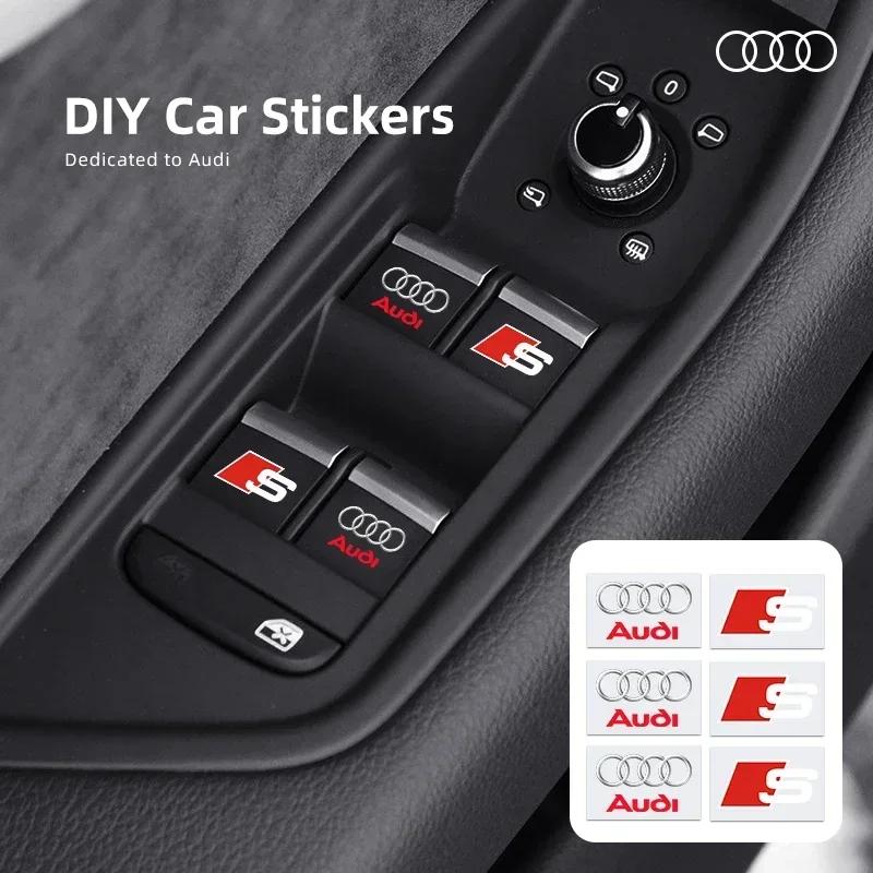 Car Styling Interior Sticker Decals Emblem Badge For q2 Sline RS A4 B6 B8 S1 S2 S3 S4 S5 S6 A1 A3 A6 C5 A5 A8 Car accessories