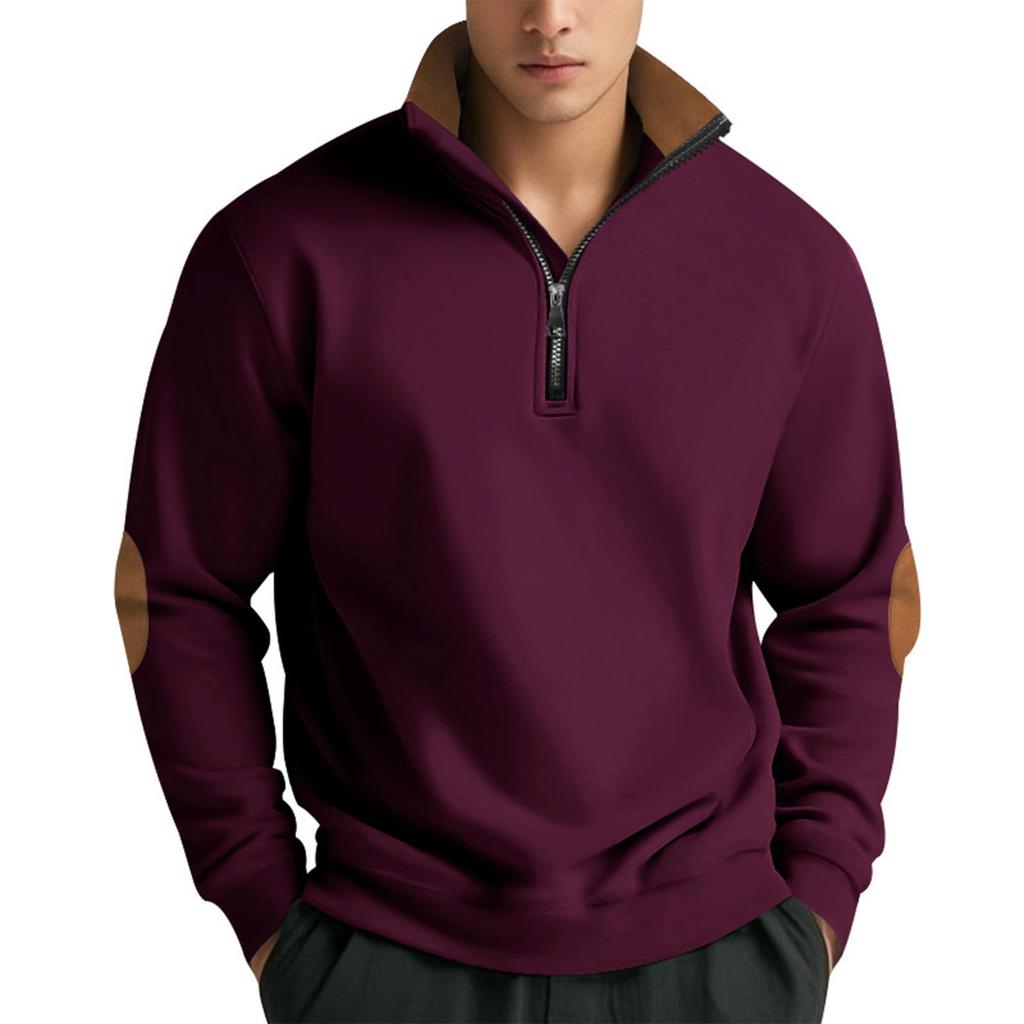 Men's Sweatshirt Loose Solid Color Outdoor Warm Breathable T-Shirt Top