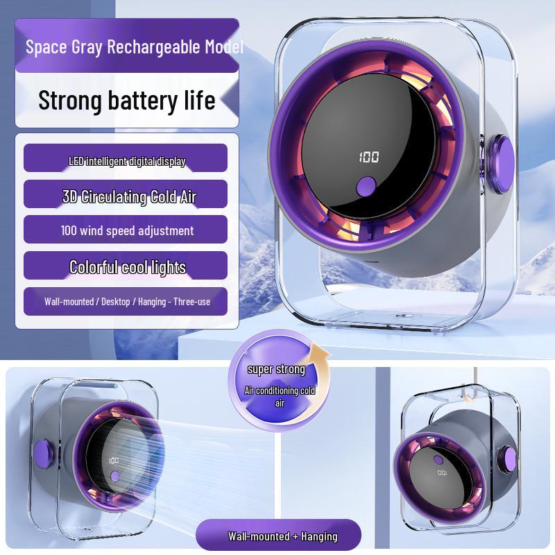 USB Rechargeable High-Speed Desktop Fan for Home & Office