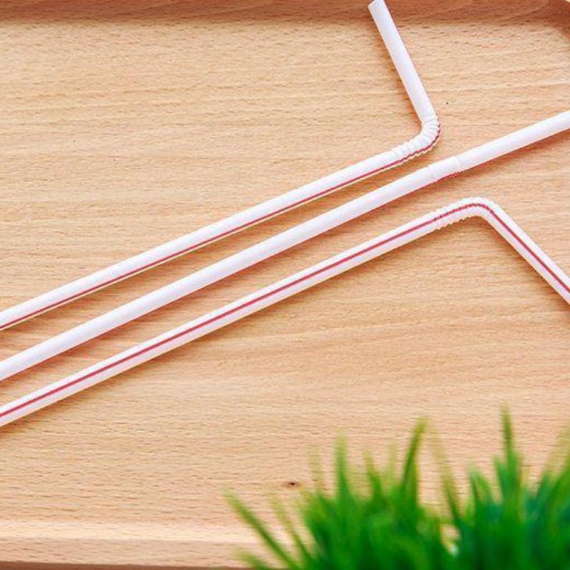 500Pcs Disposable Straws Individually Wrapped Single Stick Plastic Bubble Milk Tea Juice Coarse Bend Party Rainbow Straw