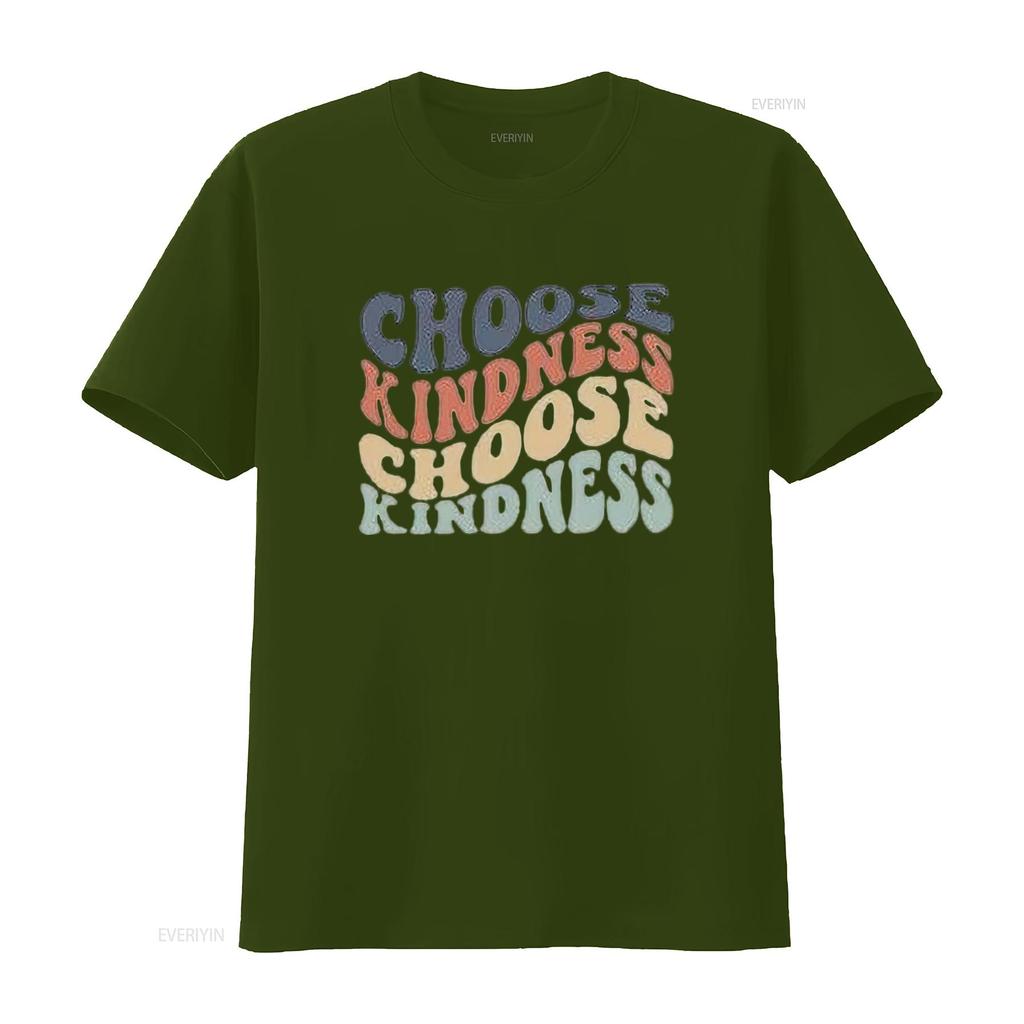 Womens Choose Kindness T Shirt Expression PrinT Casual  Tops vintage Washed fashion homme streetwear Slightly designer clothes