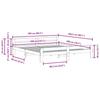 VidaXL Bed Frames Without Mattress White 200x200 Cm Solid Pine Wood 855461
