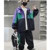 Boys' Autumn Suits, Big Children's Sportswear, Children's Fashion, Autumn Contrast Color Hooded Jackets