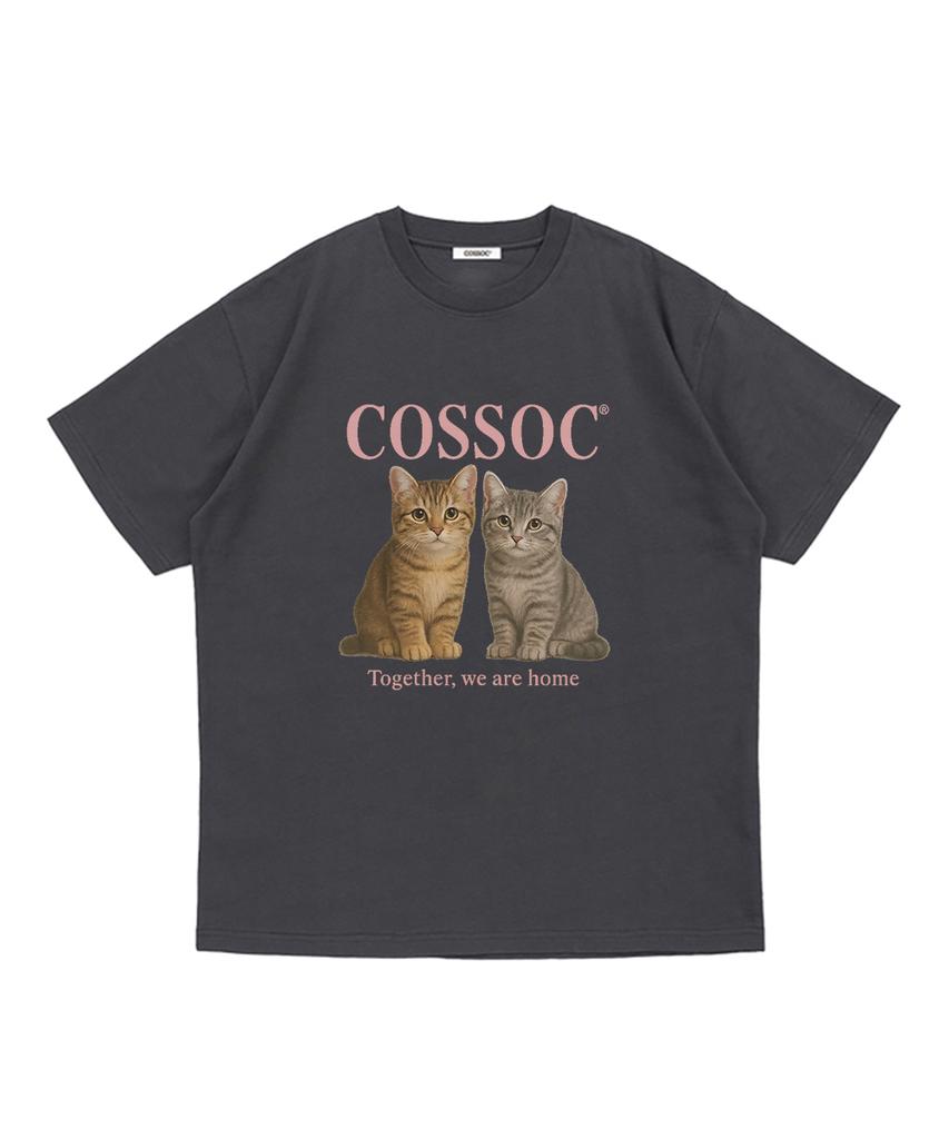 Koso Cat Together Short Sleeve T-Shirt (White)