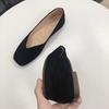 Spring and Summer New Flat Shoes Shallow Mouth Flat Sole Single Shoes Suede Square Head Beanie Shoes
