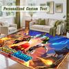 Crystal Velvet Square Rug Custom NameLEGO Ninjago Pattern Non Slip Home Floor Decor Rug