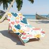 Microfiber Colorful Heart Pattern Beach Towel Quick- Ultra-Fine Fibers with Strong Wrap Design for Pool and Seaside Use