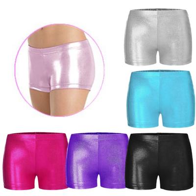 Dievčenské Bronzing Cloth Gymnastic Dance Lesklé nohavice na športové cvičenie Plávanie