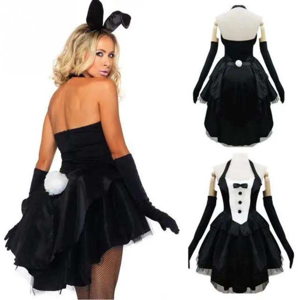 Sexy Bunny Girl Costume Babydoll Cosplay Lingerie Erotic Rabbit Girl Outfit Women Role Playing Underwear Bodysuit Clothes