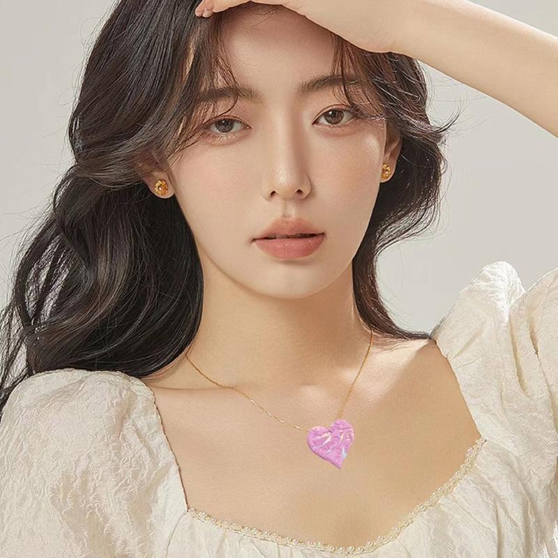 Versatile Resin Casting Mold Necklace Pendant Mold Heart Shape DIY Jewelry Making Molds for Creating Jewelry Keychains