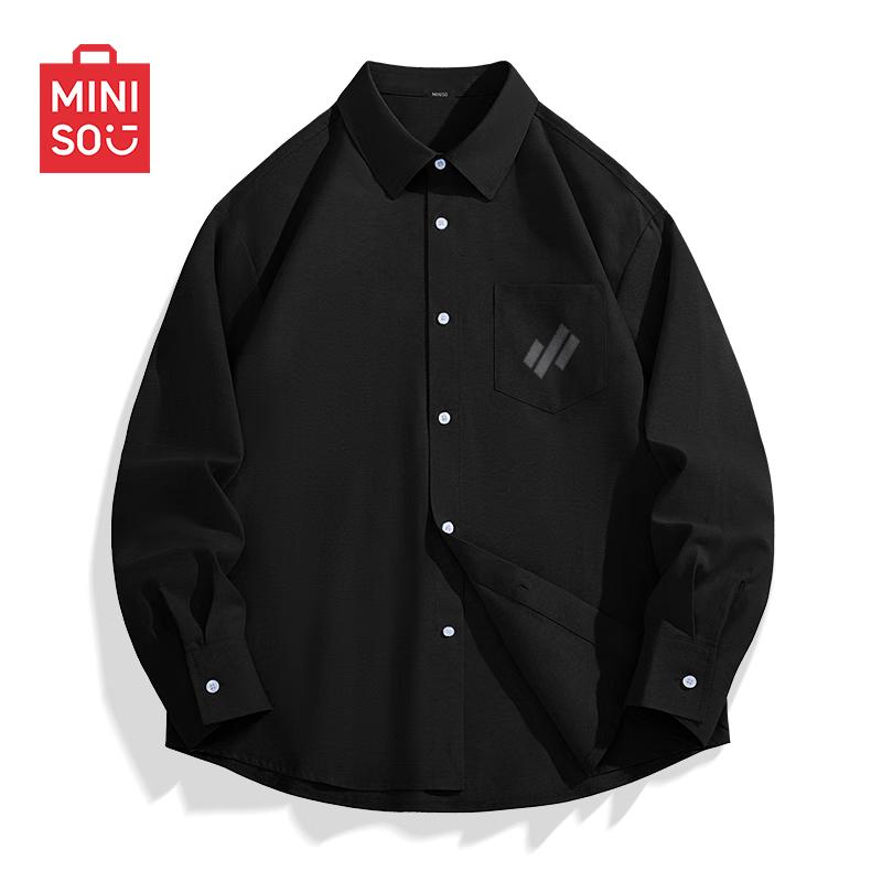 MINISO Unisex Oxford Long Sleeve Casual Shirt M
