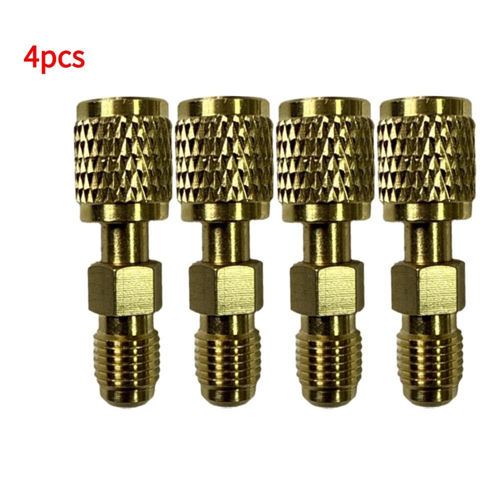 Mini R32 R454B Refrigerant Brass Adapter 1/4" Female To 1/4" Durable R32 Thread Adapter Quick Couplers for R32/R454B Connector