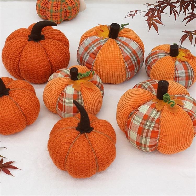 Colorful Thanksgiving Pumpkin Cotton Fabric Pumpkin Artificial Harvest Decorative Pumpkin