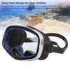 Scuba Diving Goggles Tempered Glass Anti Fog Nose Valve Lightweight Single Lens Snorkeling Goggles for Swimming Water Sports