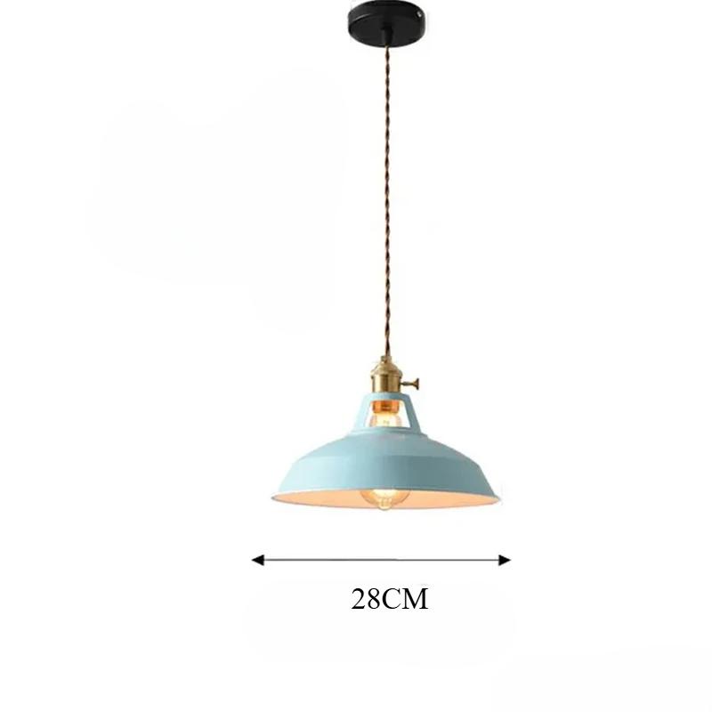 Industrial Vintage Hanging Lamp Colorful Loft Suspension Luminaire Restaurant Kitchen Chandelier Decorative Lamp LED
