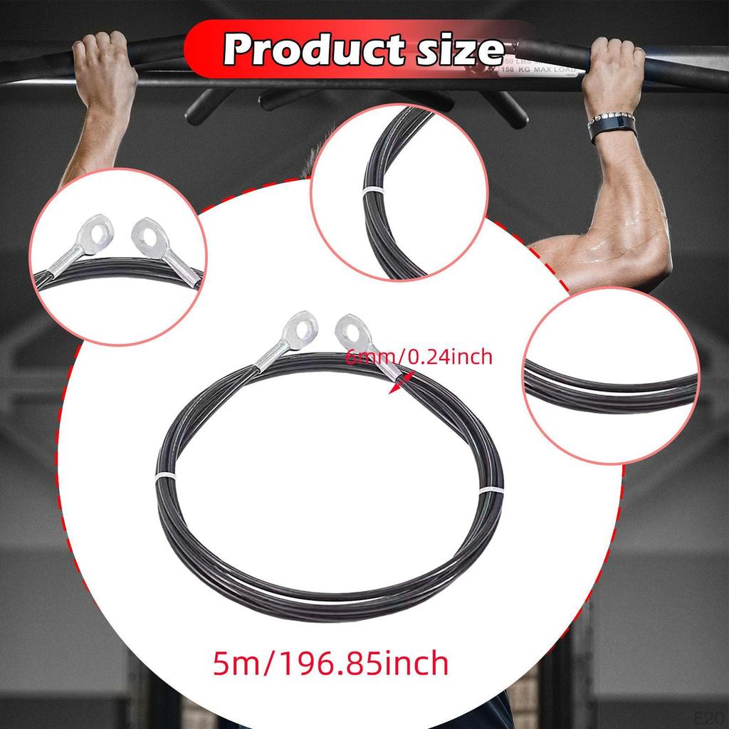 6mm Fitness Pulley Cable Portable Exercise Machine Workout Equipment for Wrists, Arms, And Forearms,
