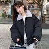 Women's Petite Thickened Winter Cotton Jacket - Loose, Warm, Short Outerwear 2025