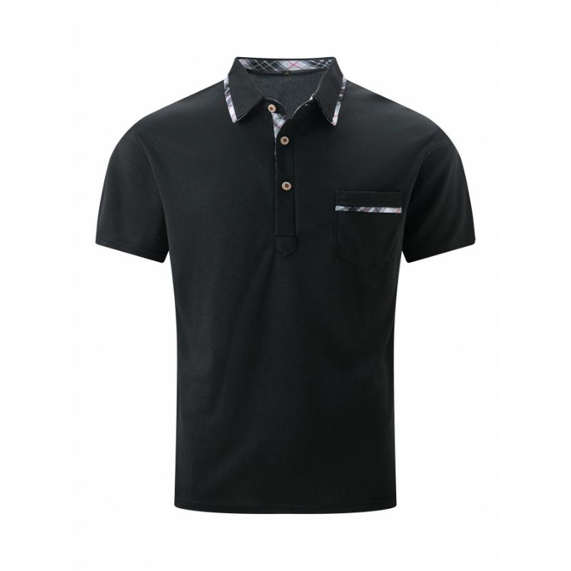 

Летняя мужская футболка с коротким рукавом и воротником, мужская рубашка поло, топ, клетчатые поло для мужчин S