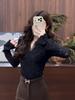2025 V-neck Lace Base Layer Ladies' Pretty Top for Autumn/Winter - Wear Alone or As a Layer