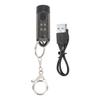 Outdoor Camping Keychain Flashlight Waterproof Portable USB Rechargeable Mini LED Flashlight Black