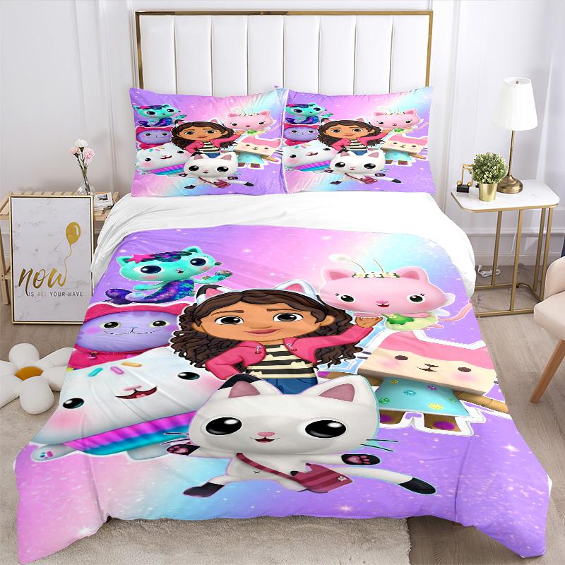 Fantasy Friends Adventure Print 3Pcs Bedding Setduvet Cover With 2 Bedropillowcase Home Birthday Gift