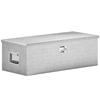 43L Aluminum Tool Box with Lock, 2 Keys and Side Handle, 76.2x33x24.4 Cm, Silver