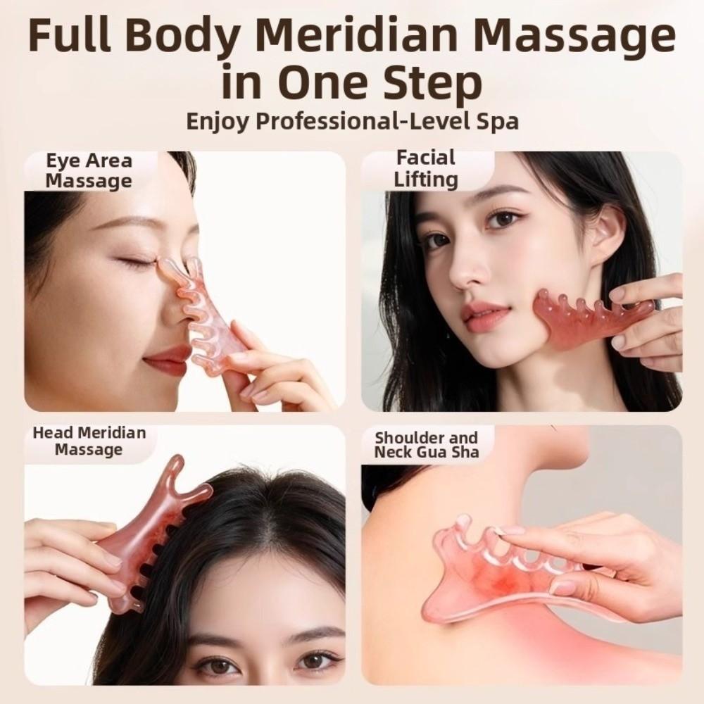 Scalp Relax Meridian Massage Comb Resin Scalp Meridian Massager Sandalwood Hair Comb  Women/Girl