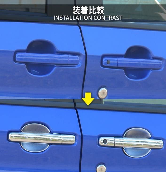 Compatible with ROOX B4 Series and Door Outer Handle Door Knob Bowl Panel Protector Bezel Frame [Just Fit] (2020 Later) Covers, Garnish, (Set)