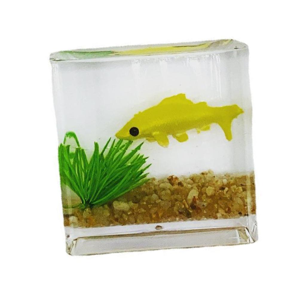 Dollhouse Miniature Glass Fish Tank Ornaments Simulation Aquarium  Model Home Decor Toy Doll House Accessories