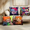 Friday Night F-Funkin Cushion Cover Soft Short Plush Pillow Cover Smooth Cozy Texture Aesthetic Cushion Case Home Decor