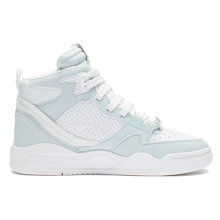 Li-Ning Moon White Comfortable Classic High-Top Sports Casual Shoes Women Sneakers Blue AGCS250-1