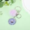 Acrylic Faux Rabbit Fur Halloween Keychain Alien Butterfly Women Key Ring Tarot Card Elk Keychain