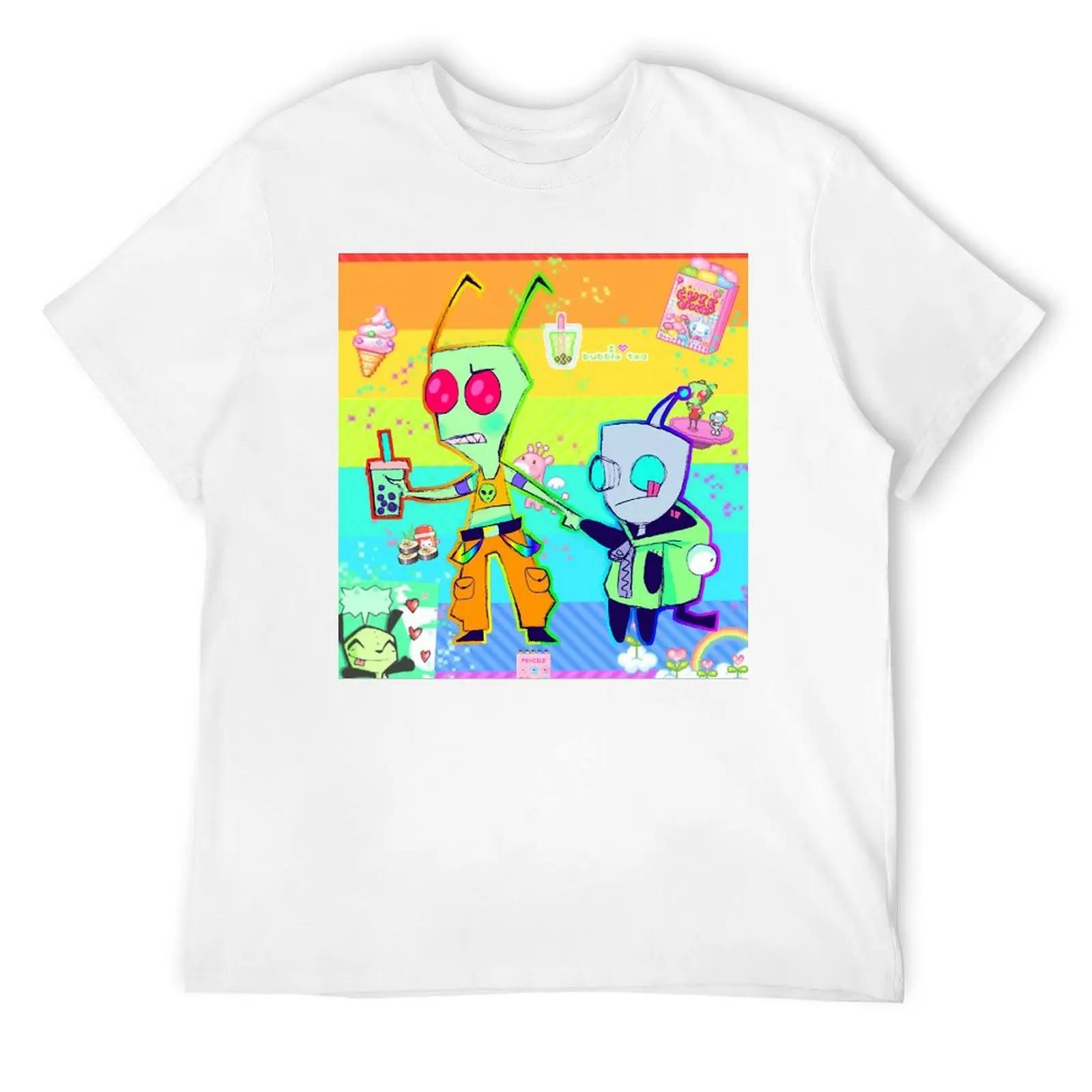

Invader Zim Scenecore (Vsco Girl Zim ) Classic T-shirt Crewneck Sports Tees Premium Leisure Funny Sarcastic Eur Size XXXXXL білий