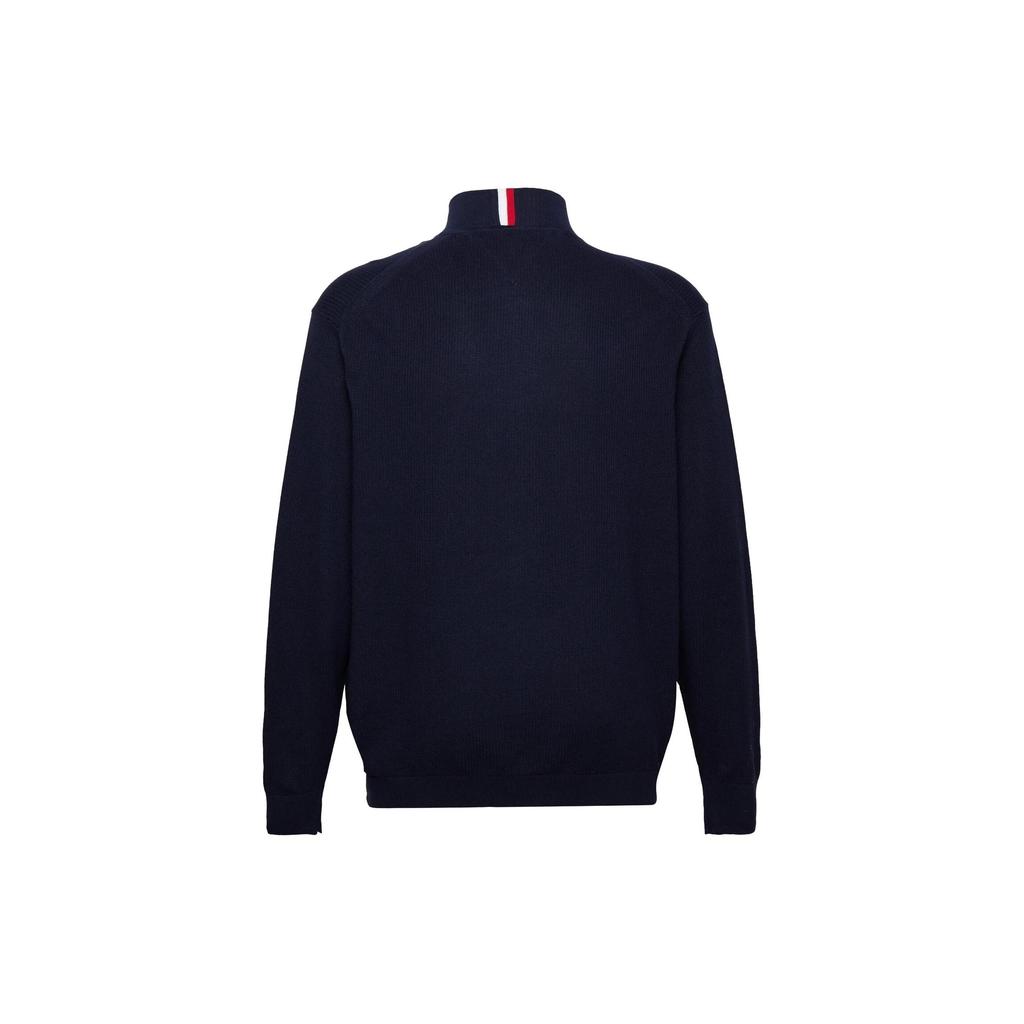 Tommy Hilfiger Golf Outfit American Vintage Solid Color Cardigan Stand Collar Long Sleeve Spring Autumn Sweatshirt Men Sweatshirt 78J9322-410