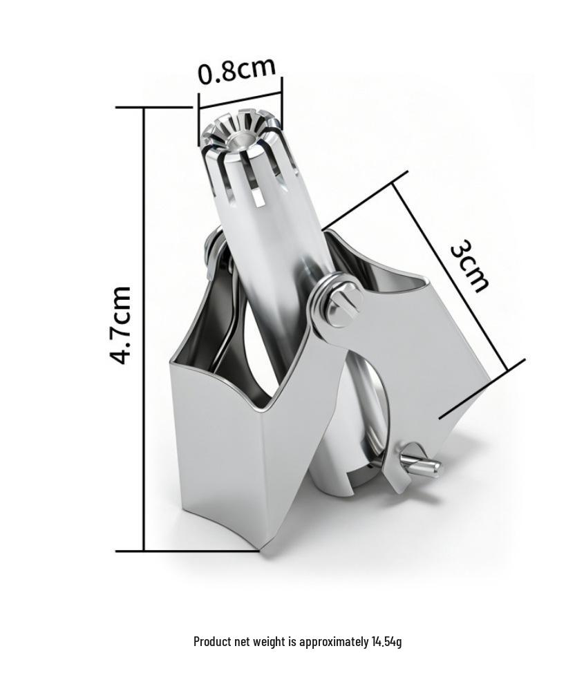 Affordable Stainless Steel Manual Nose Hair Trimmer - Washable Unisex Grooming Tool