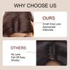 MISSQUEEN Ombre Brown Light Blonde Platinum Long Wavy Middle Part Hair Wig Cosplay Natural Synthetic Fiber Wig for Women