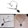 Gotische Rose Viktorianische Halskette Mit Schwarzem Glasstein Für Damen Halloween Accessoire
