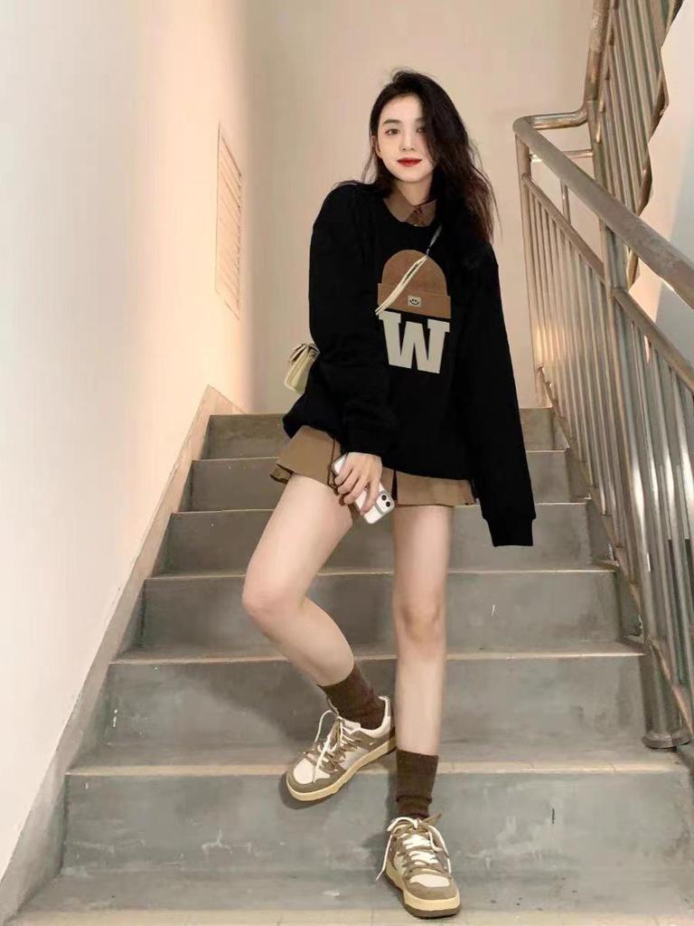 2025 Autumn/Winter Plus Velvet Thick Hoodie: Unisex Fox Cotton, Round Neck, Casual Korean Style