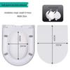Universal Thickened UV Slow-Close Toilet Seat Cover with Quick Release for Home Use