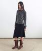 Insilence Woman Asymmetric Wool Skirt Black