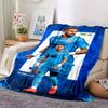 Dynamic Football Stars printed flannel breathable and warm blanket, a stylish home gift, suitable for home, office and bedspread use. 15a144