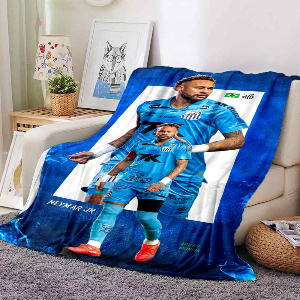 Dynamic Football Stars printed flannel breathable and warm blanket, a stylish home gift, suitable for home, office and bedspread use. 15a144
