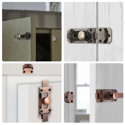 Multipurpose Sliding Door Latches Bolt Lock for Home and Office Supplies Security Daily Use Sturdy 3Inch Zinc Alloy