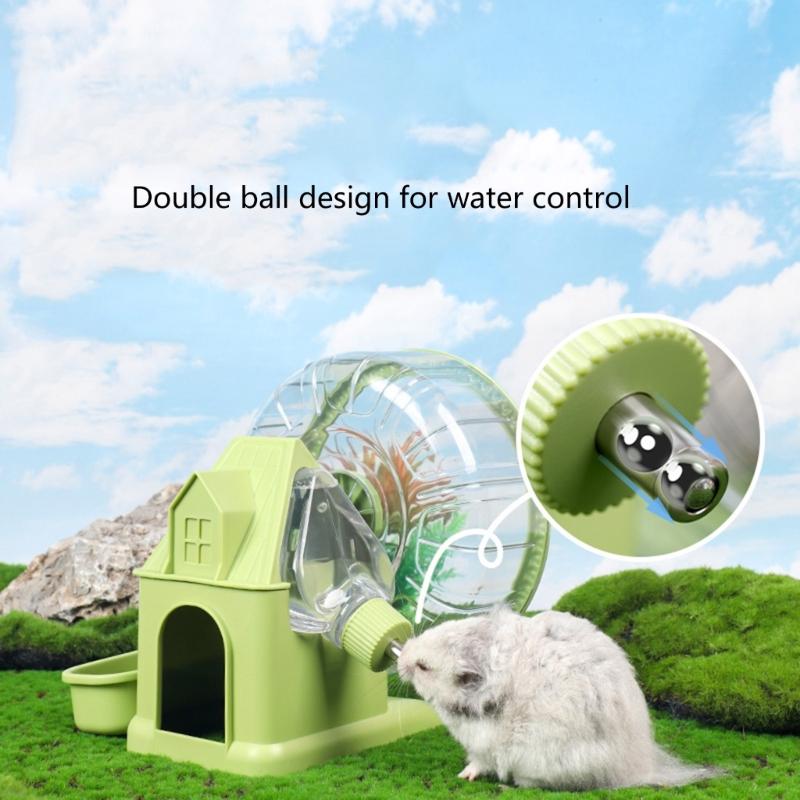 Silents Hamster Wheel Multifunctional Hamster Wheel Quite Running Spinner Wheel with Water and Food Solution