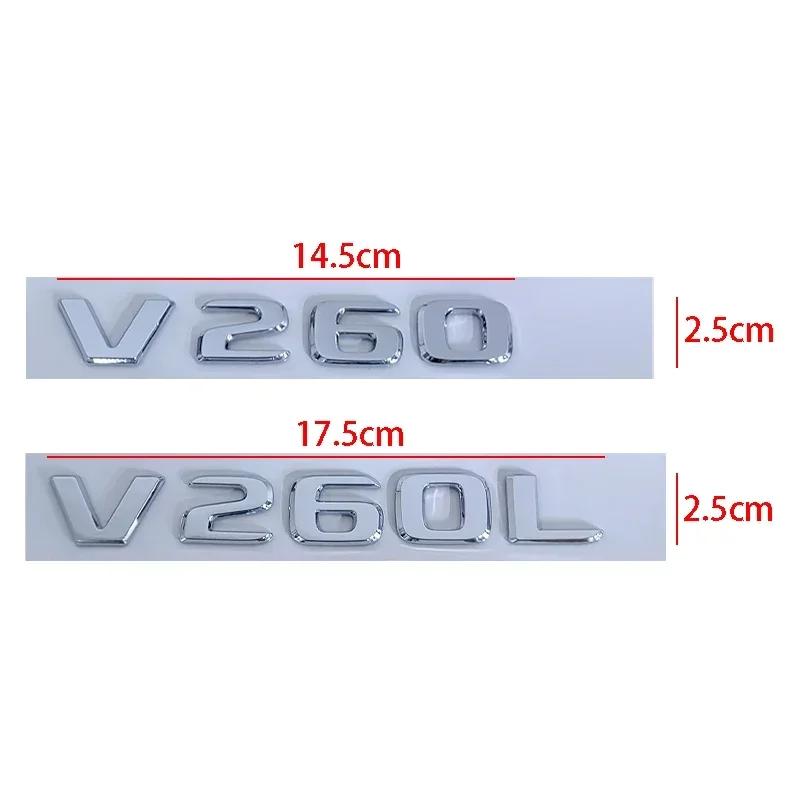ABS Car Rear Sticker Badge Trunk Decals Modified Decoration for Mercedes Benz V260 VS500 VS550 VS680 VS980 V260L Letters